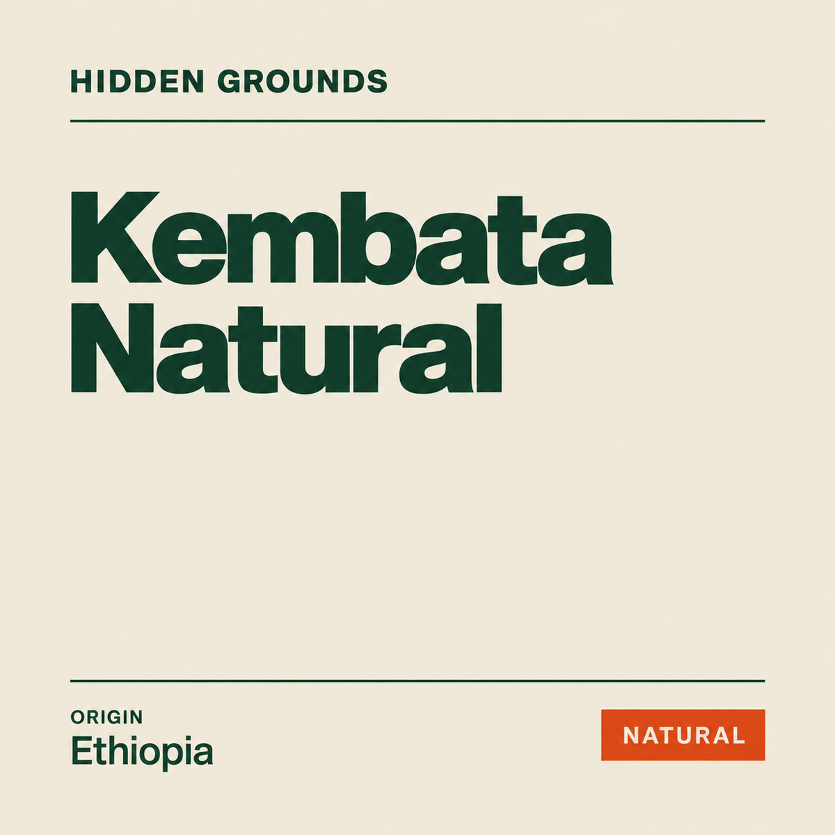 Ethiopia Kembata Natural — Hidden Grounds product artwork