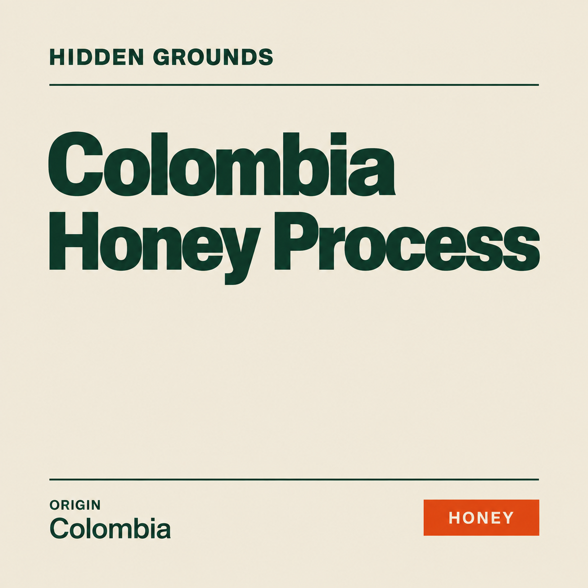 Colombia Honey Process — Hidden Grounds product artwork