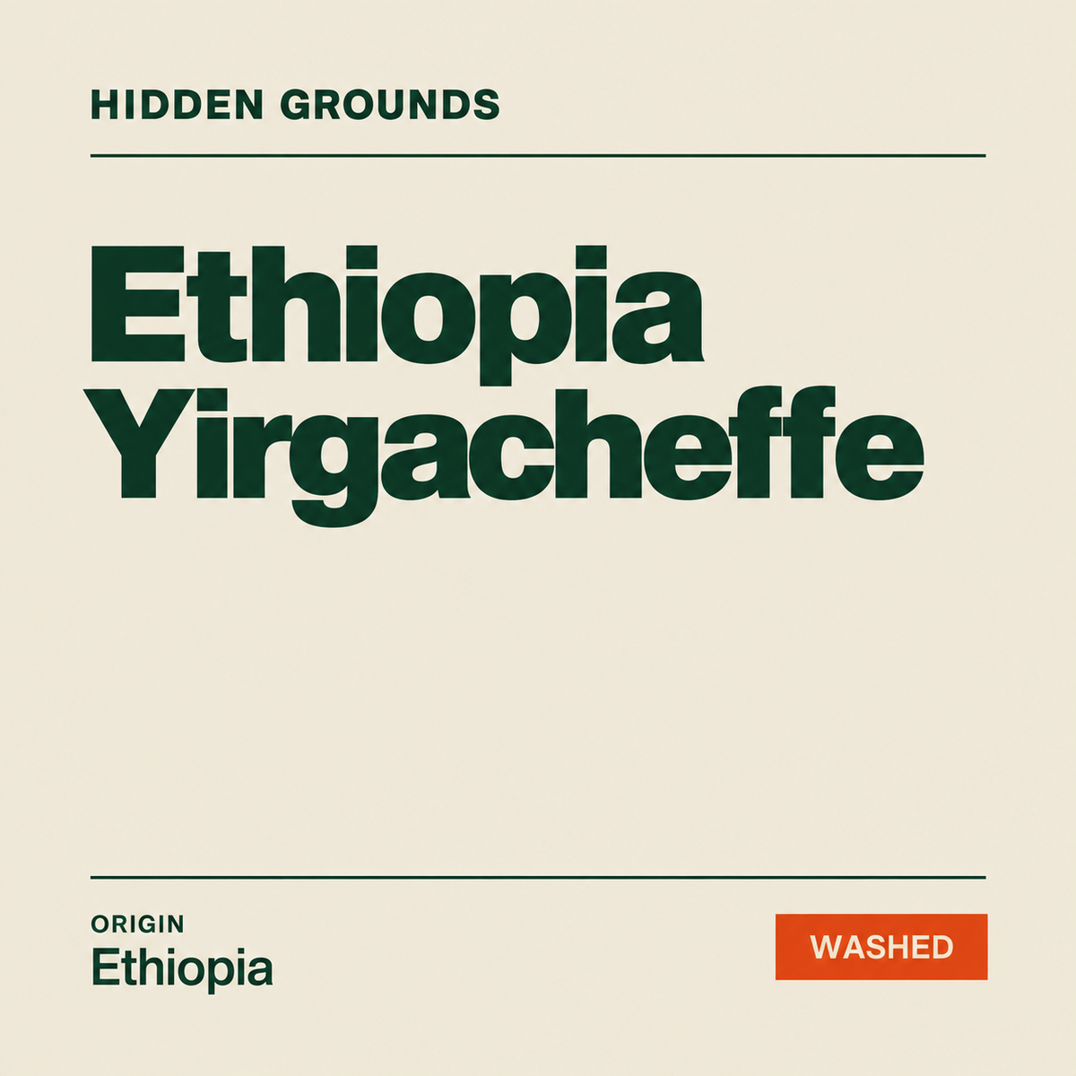 Ethiopia Yirgacheffe — Hidden Grounds product artwork